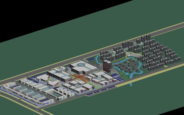 Urban planning – commercial buildings 220 3D Model