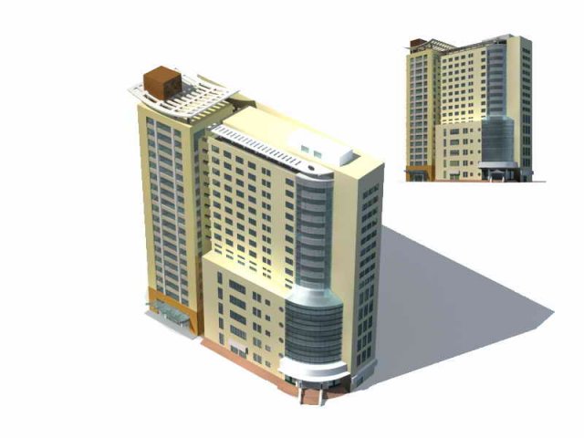 City – multi-storey commercial office building 191 3D Model