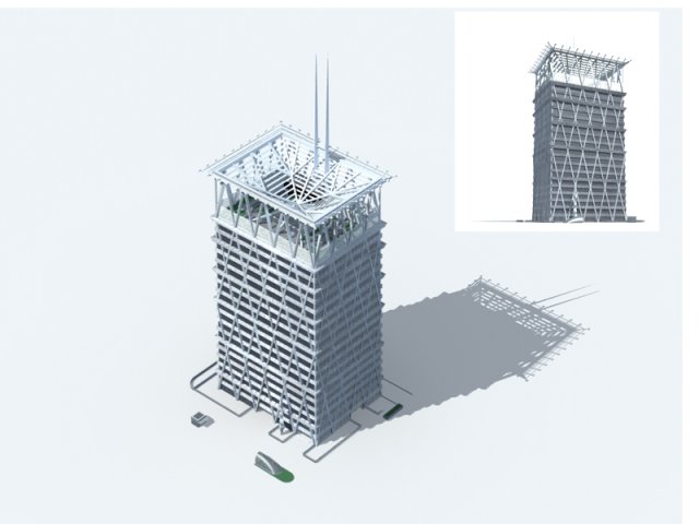 City – high-rise office 16 3D Model