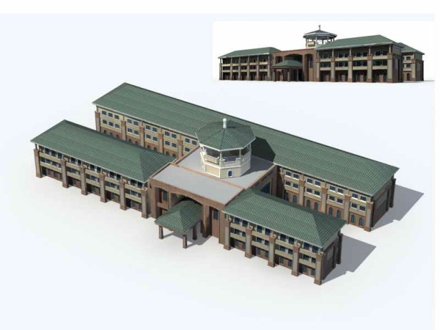 City – multi-storey commercial office building 224 3D Model