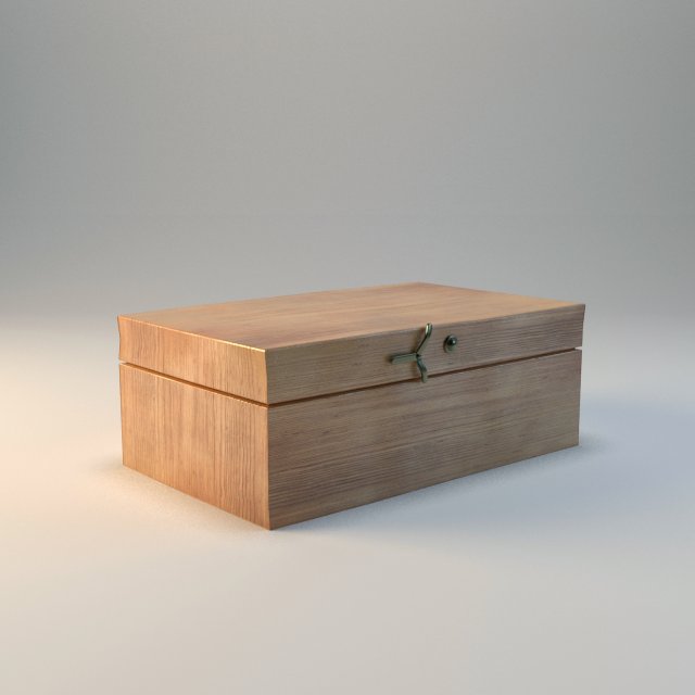 Wooden casket from still life Free 3D Model