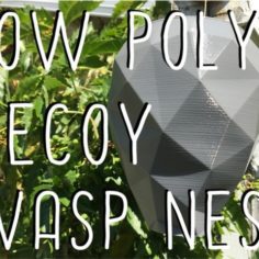 Low Poly Decoy Wasp Nest 3D Print Model