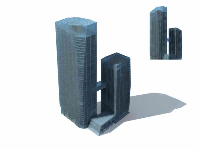 City – multi-storey commercial office building 206 3D Model