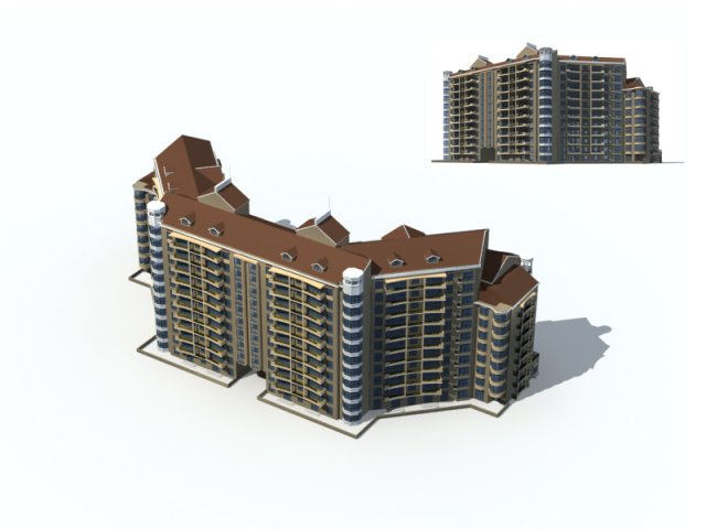 City construction – large real estate residences 84 3D Model