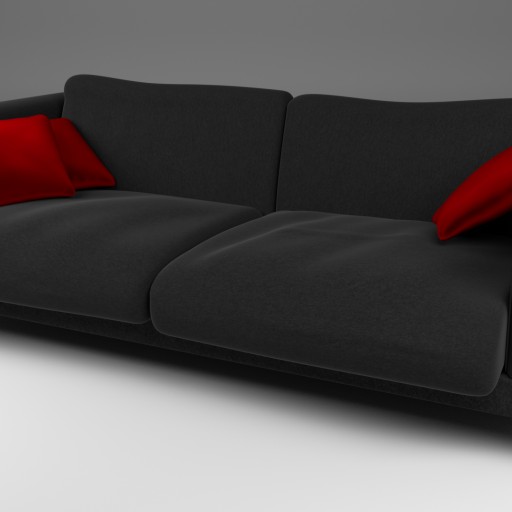 Realistic couch						 Free 3D Model