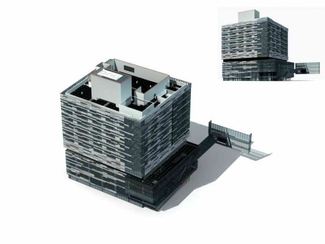 City – multi-storey commercial office building 116 3D Model