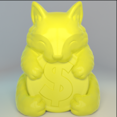 Cute Lucky Cat 3D Model