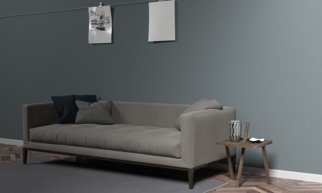 Sofa with scene 3D Model
