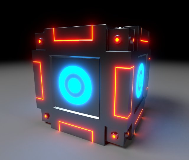 Sci-Fi Cube model 3D Model