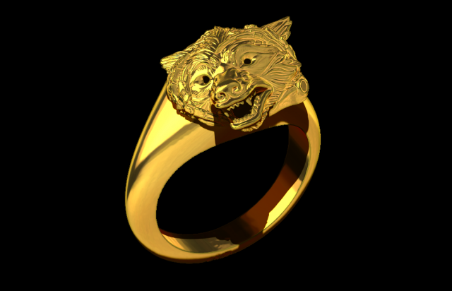 Wolf ring 3D Model