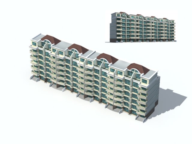 City construction – large real estate residences 74 3D Model