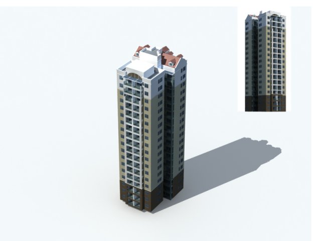 City – high-rise office 38 3D Model