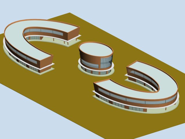 Urban planning – commercial buildings 91 3D Model