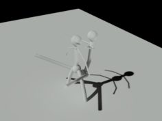 Men and woman sex Free 3D Model