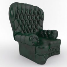 Small monk sofa leather 3D Model
