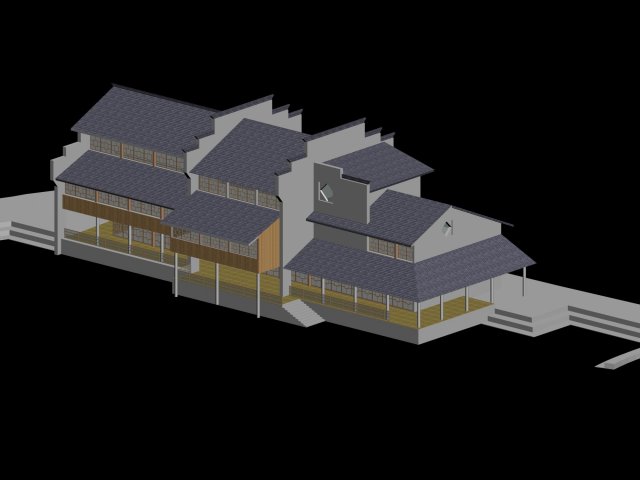 Urban architecture – school office villas 52 3D Model