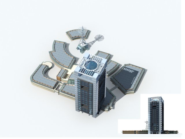 City – high-rise office 33 3D Model