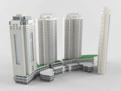High-rise buildings complex 3D Model