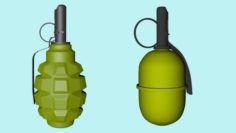 Grenade F1 Lemonka and RGD-5 3D Model