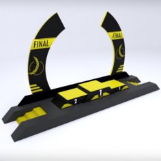Sport podium arc low poly 3D Model