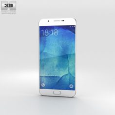 Samsung Galaxy A8 Pearl White 3D Model