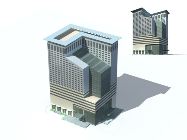 City – high-rise office 335 3D Model