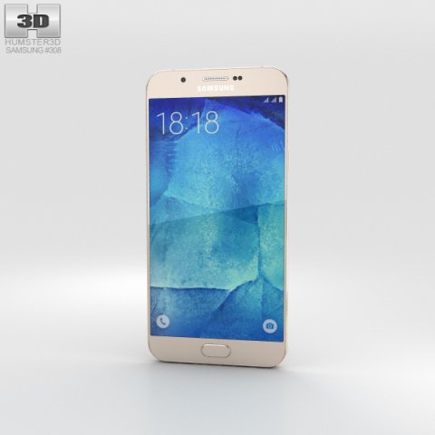 Samsung Galaxy A8 Champagne Gold 3D Model