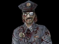 Police Man Zombie 3D Model