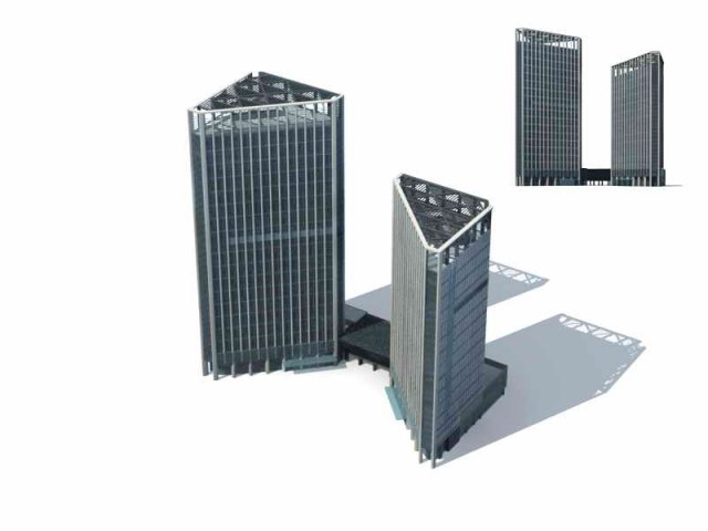 City – multi-storey commercial office building 203 3D Model