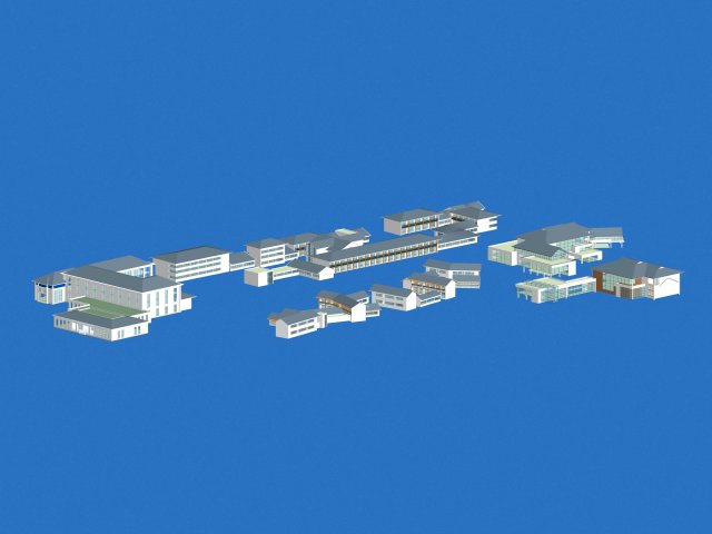 Urban planning – commercial buildings 138 3D Model