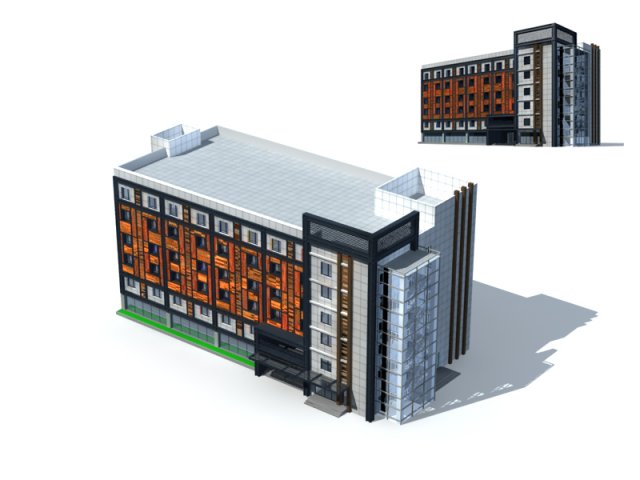 City – high-rise office 297 3D Model