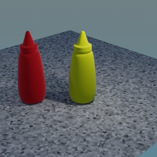 Plastic Condiment bottles						 Free 3D Model