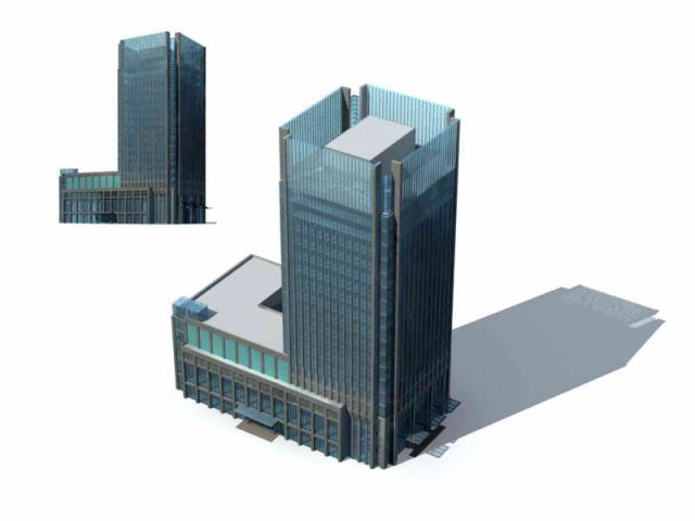 City – multi-storey commercial office building 179 3D Model