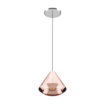 Ceiling Lamp with Copper Shade 3D Model