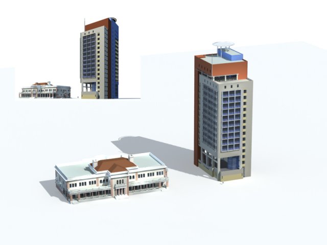 City – high-rise office 4 3D Model