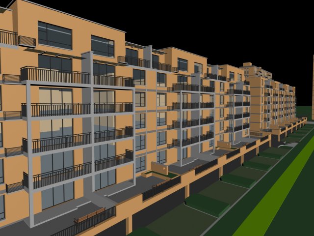 Urban planning – office building 008 3D Model