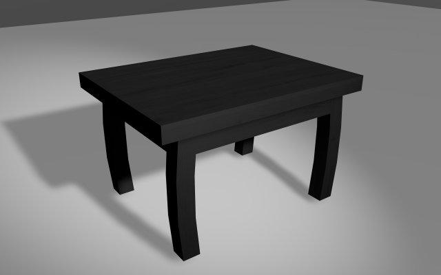 Table Square Free 3D Model