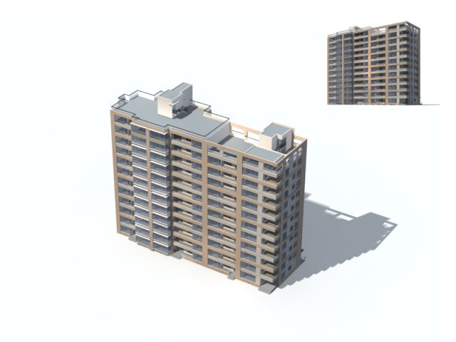 City construction – large real estate residences 32 3D Model