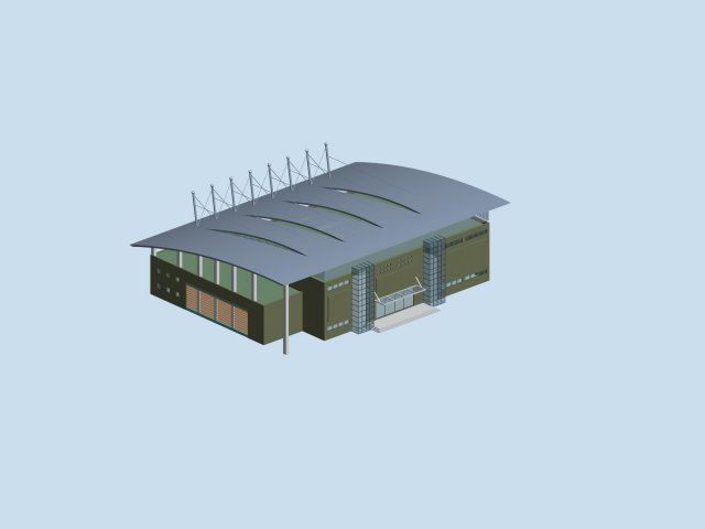 Urban architecture – school office villas 100 3D Model