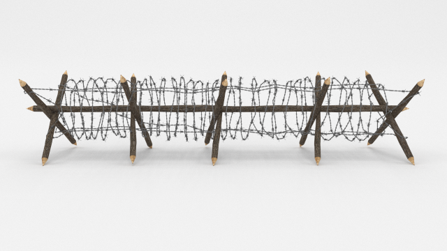 Barb Wire Obstacle 11 3D Model