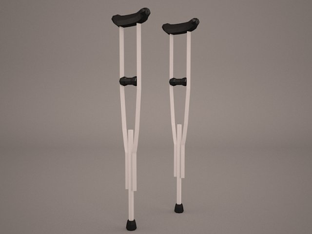 Crutches 3D Model