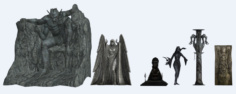 Daedric statues 2 3D Model