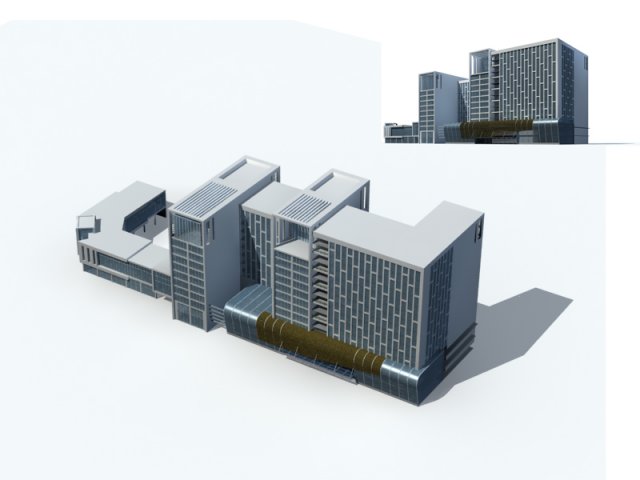 City – high-rise office 21 3D Model