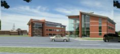 Urban building-villa office school building 079 3D Model