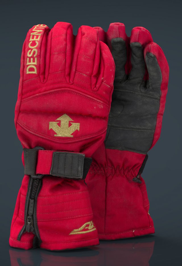 SKI Gloves 3D Model