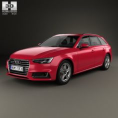 Audi A4 S-Line B9 avant 2016 3D Model