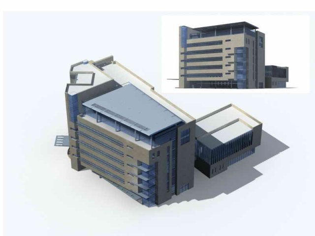 City – multi-storey commercial office building 122 3D Model