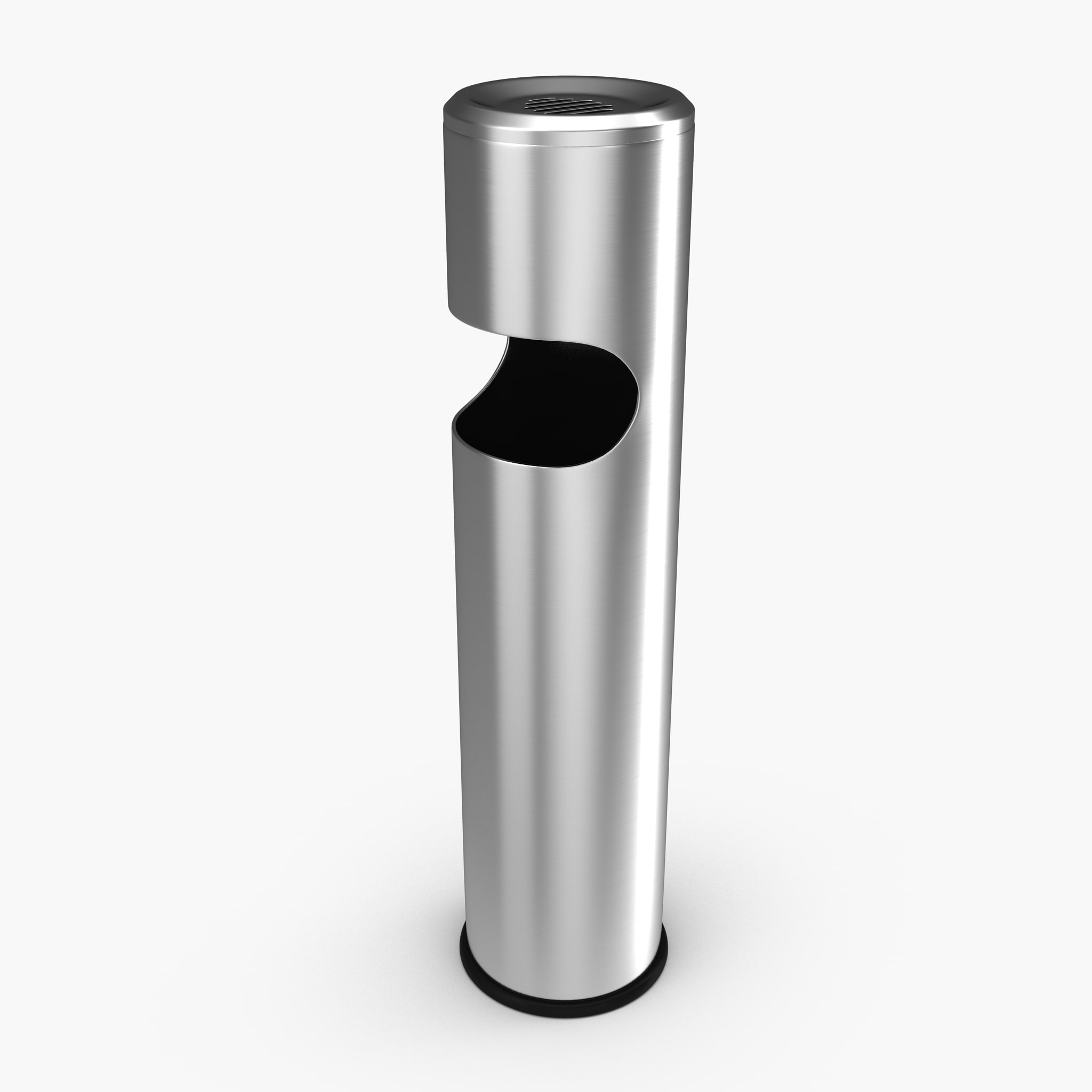 Outdoor Ashtray Stainless Steel 3D Model