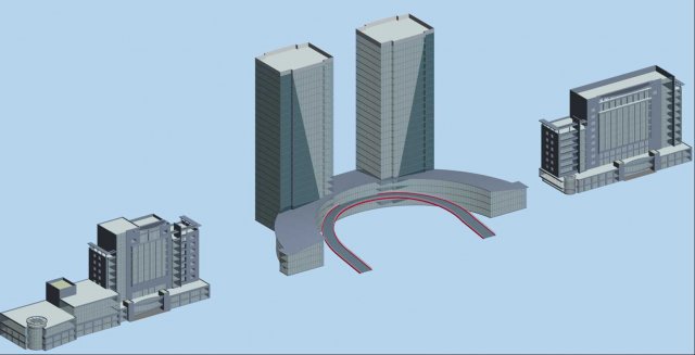 Urban planning – commercial buildings 93 3D Model