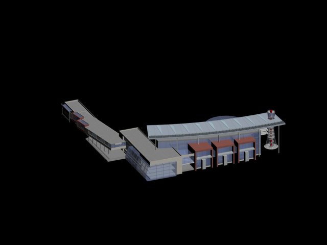 Urban architecture – school office villas 25 3D Model